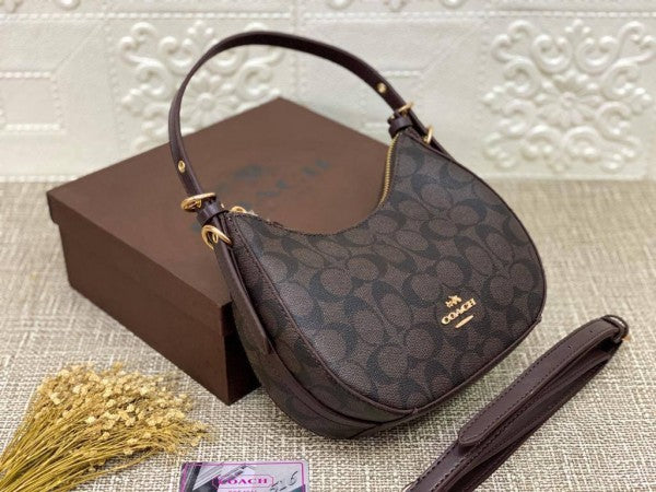 Coach kleo hobo bag in signature canvas bag with box