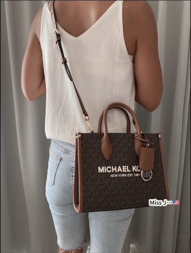 Michael kors mirella tote bag with dust bag(100813 coffebrown)