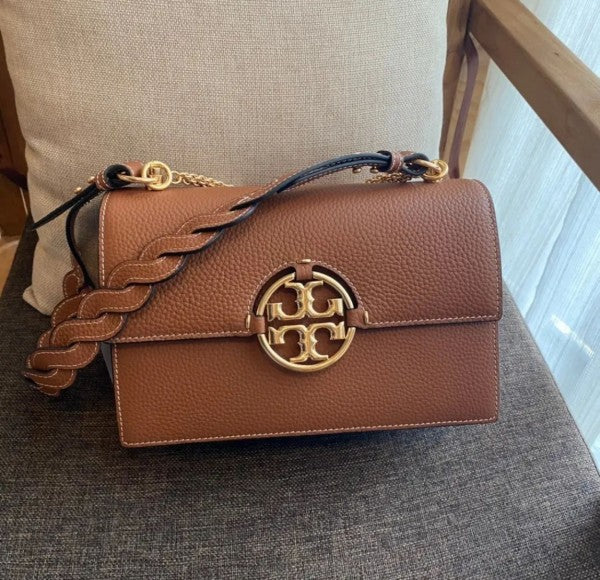 Torry leather miller flap shoulder bag with box