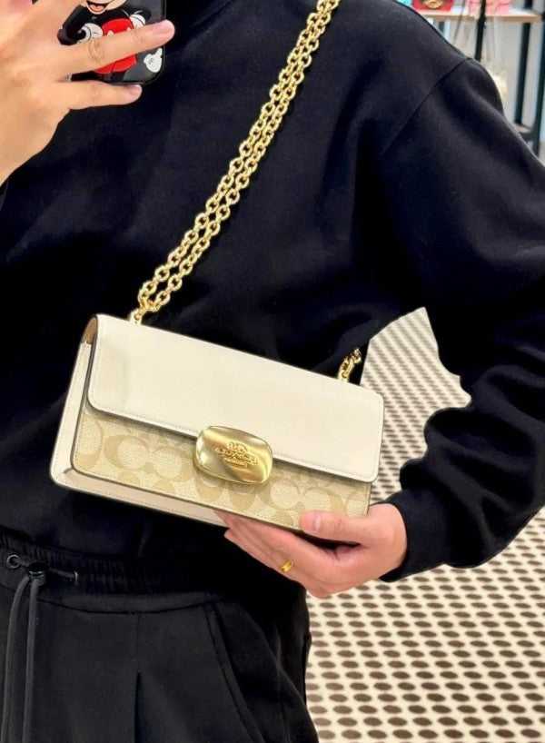 Coach White Eliza Sling With original Box