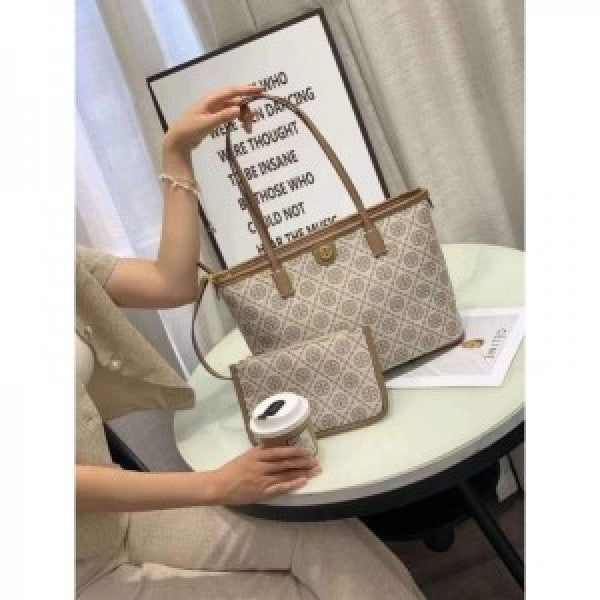 Torry Burch T Monogram Tote With & Dust Bag & Extra