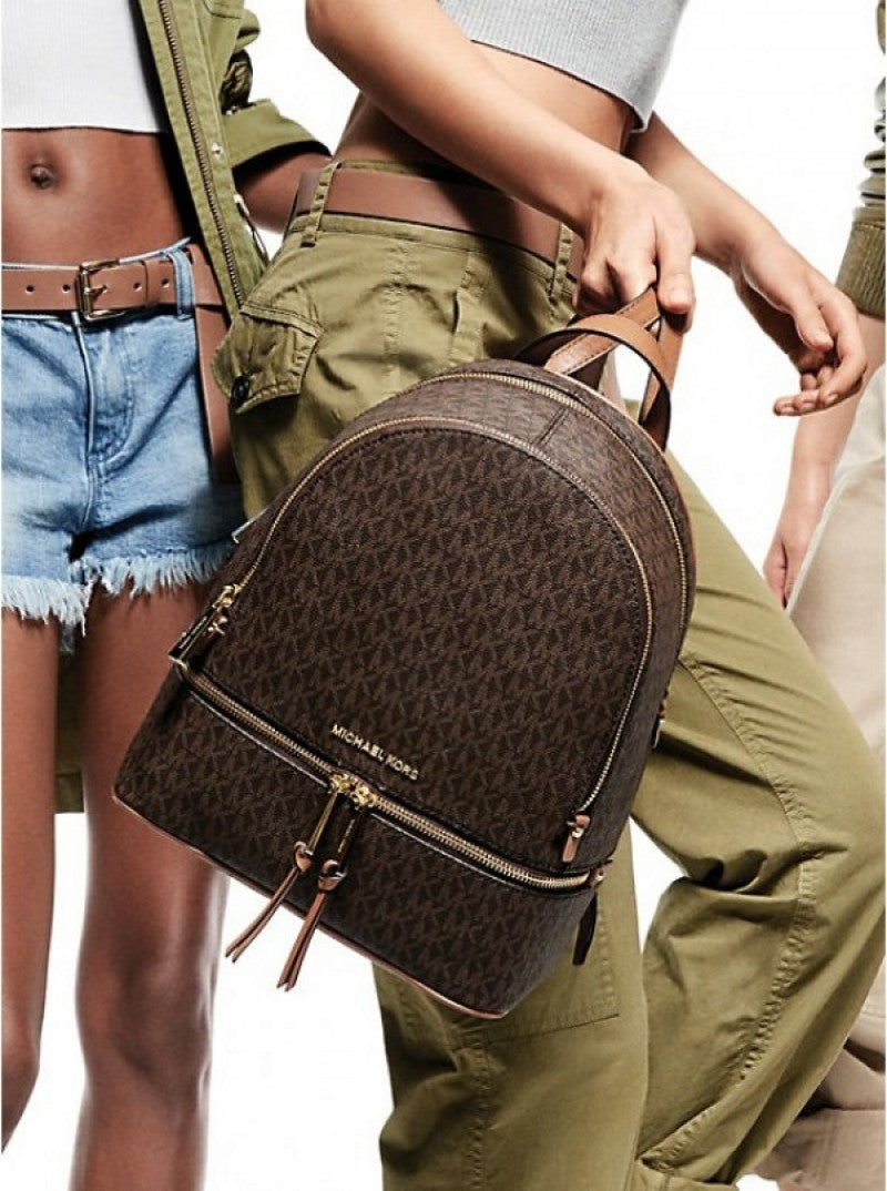Michael Kors MK Rhea Backpack With Dust Bag Brown