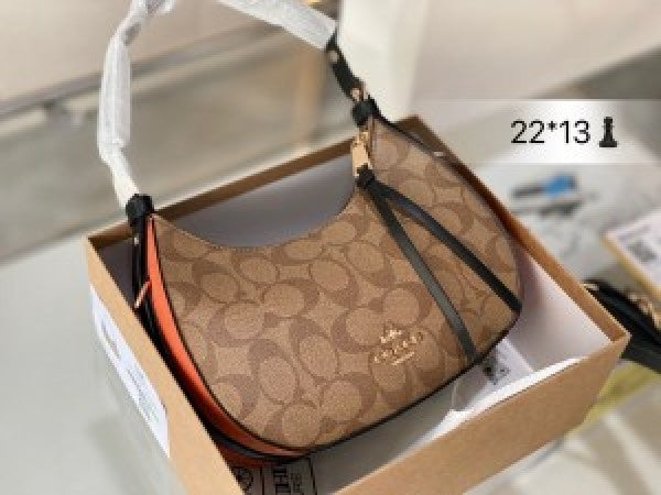 Coach kleo hobo bag in signature canvas bag with box