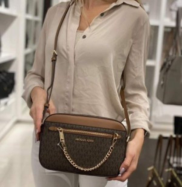 Miichael Korrs Jet Set East West Chain Crossbody Sling with box