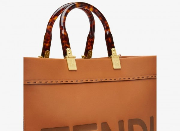 Fendii roma plain ladies trendy leather handbag big size