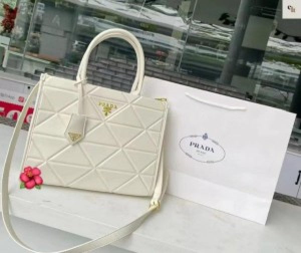 Prada leather symbole tote bag with dust cover & dust bag