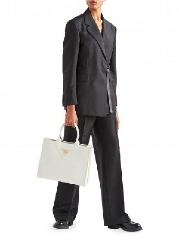 Prada leather symbole tote bag with dust cover & dust bag