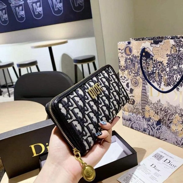 Diior long wallet colour premium quality with box