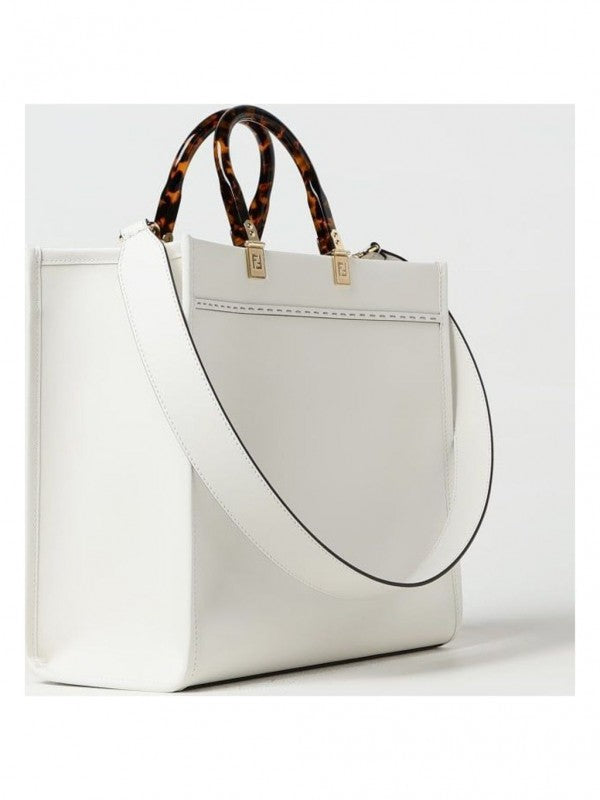 Fendii roma plain ladies trendy leather handbag big size
