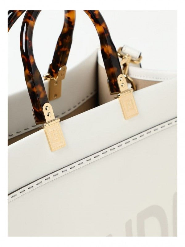 Fendii roma plain ladies trendy leather handbag big size