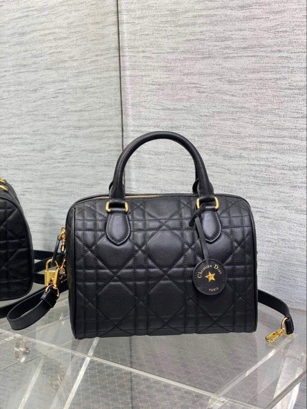 Christian Dior Groove Bag in Black Macrocannage Calfskin