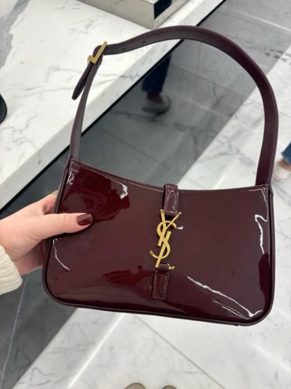 Saiint Laurent patent hobo bag glossy with og box