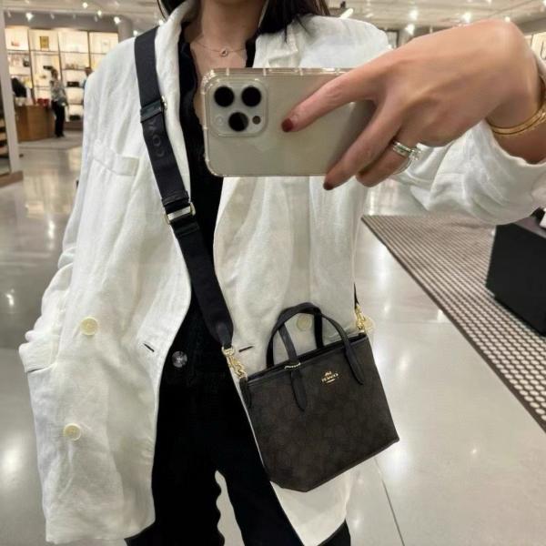 Coacch city mini tote bag in signature canvas bag with box premium quality