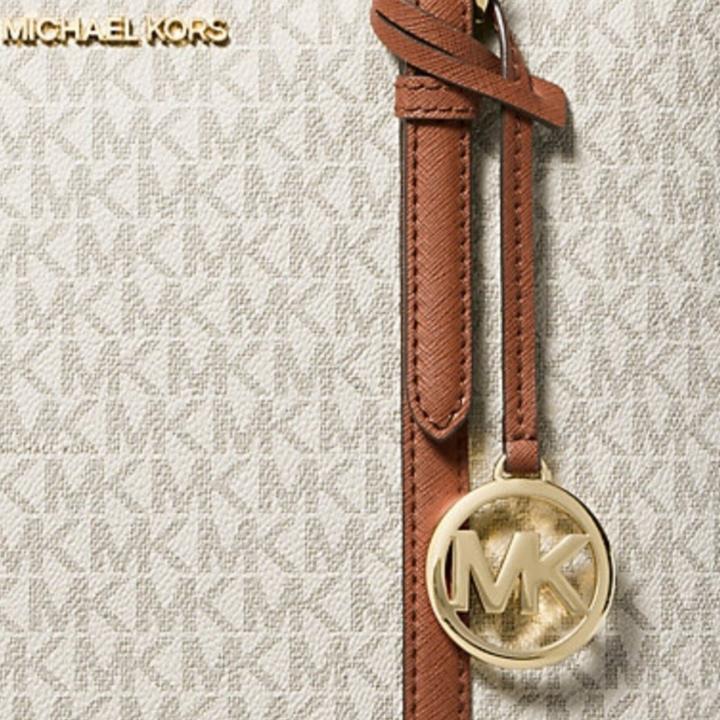 Miichael Kors jet set travel signature small top zip shoulder tote bag with dust cover