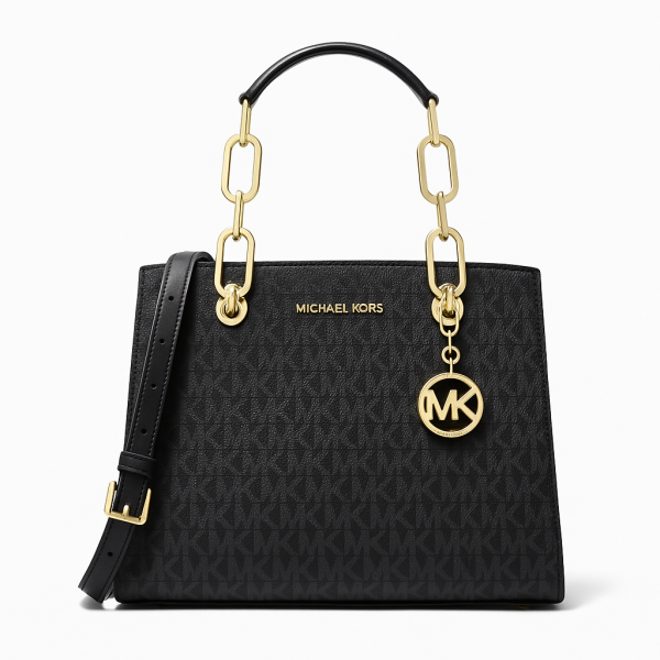 Miichael kors cynthia small signature logo satchel