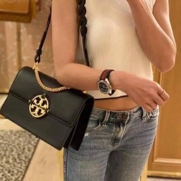 Torry leather miller flap shoulder bag with box