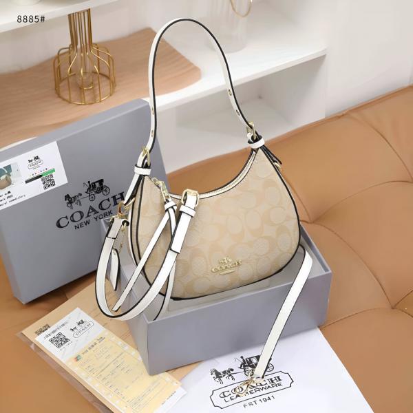 Coach kleo hobo bag in signature canvas bag with box