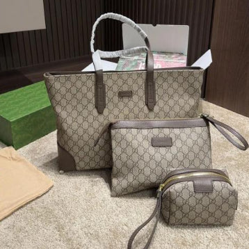 GUCCII TOTE THREE PCS COMBO SET
