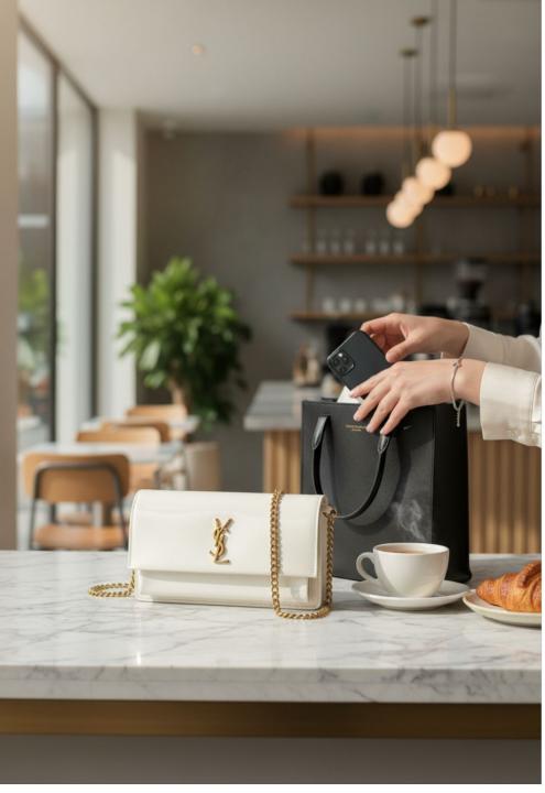 Saiint Laurent Sunset Shoulder Bag With Box And Dust Bag