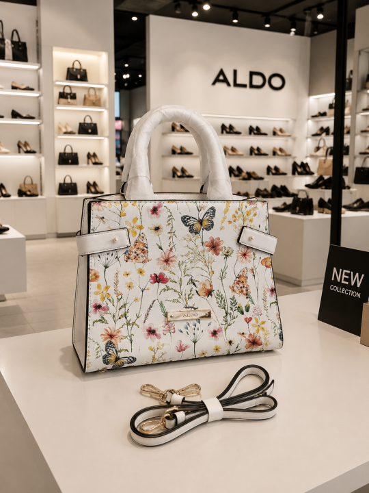 Alldo Lisbon Womens White Satchel with box