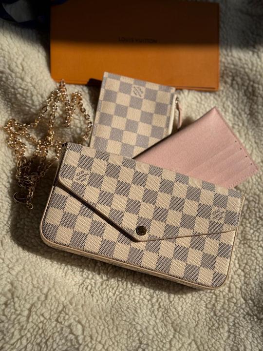 Louiis Vuitton Pochette Felicie Monogram Empreinte Leather Purse Handbags Bag