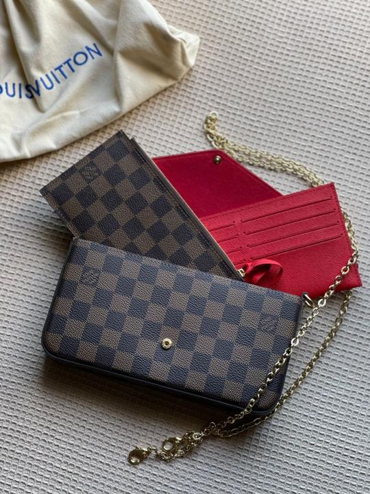 Louiis Vuitton Pochette Felicie Monogram Empreinte Leather Purse Handbags Bag