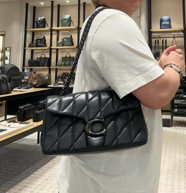 Coachh Tabby Leather Shoulder Bag With Box Dust bag Bill