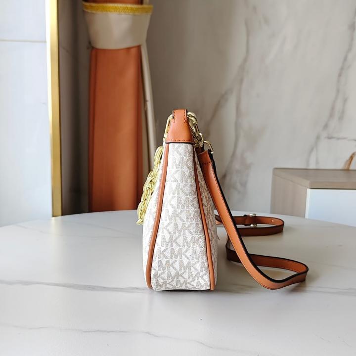 Michaell Kors Cora Mini Zip Pouchette Signature with OG Box