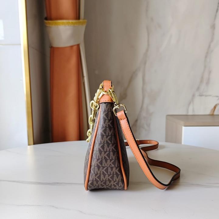 Michaell Kors Cora Mini Zip Pouchette Signature with OG Box