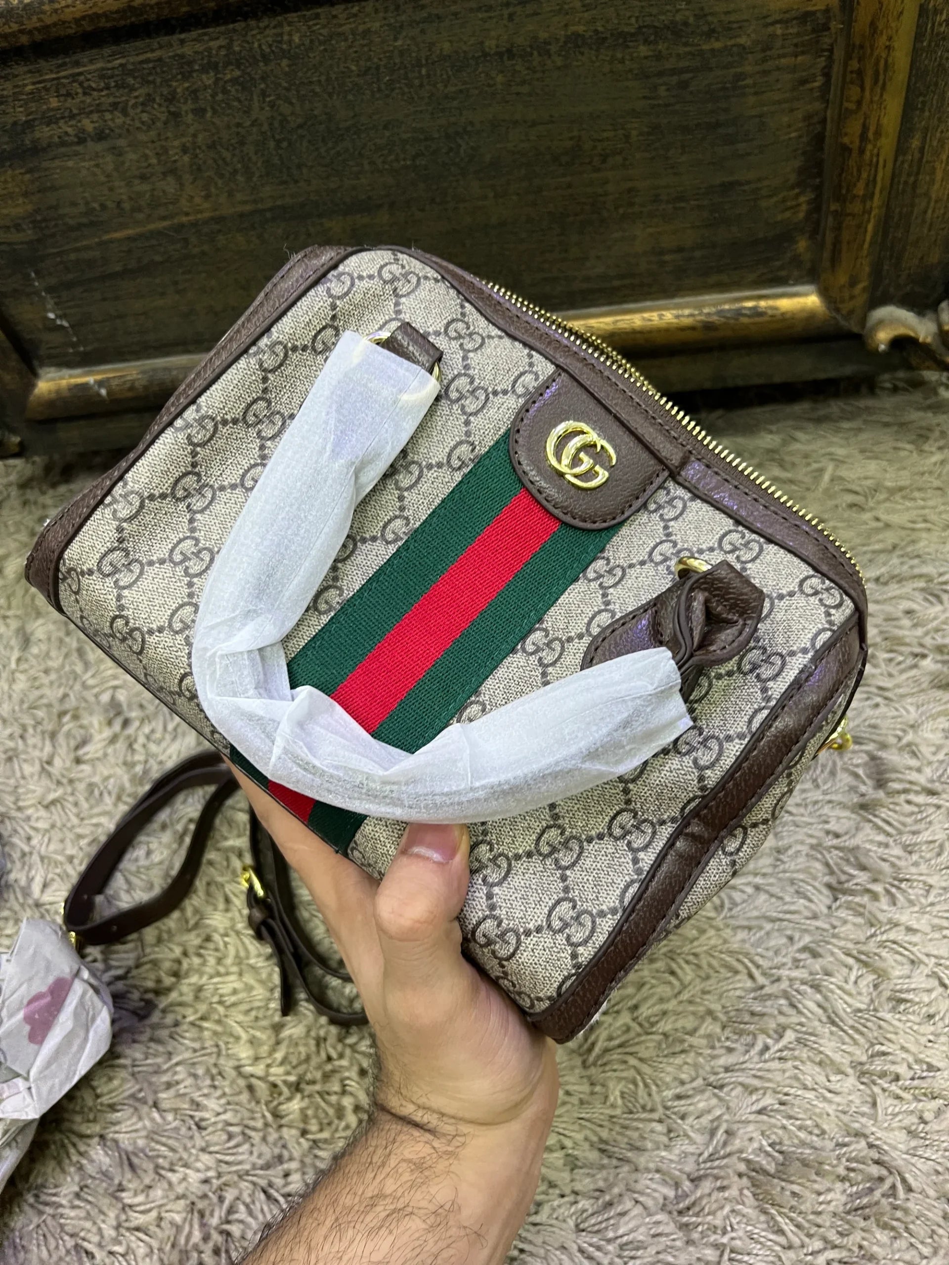 Gucci ophidia speedy with dust cover