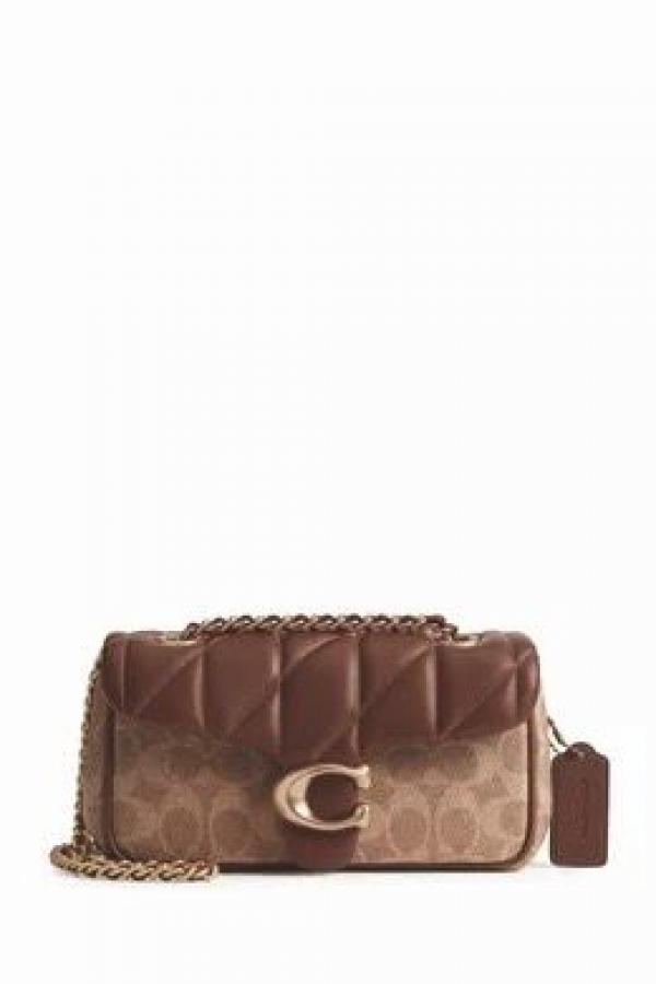coacch georgie flower daisy embroidery tabby shoulder bag with box