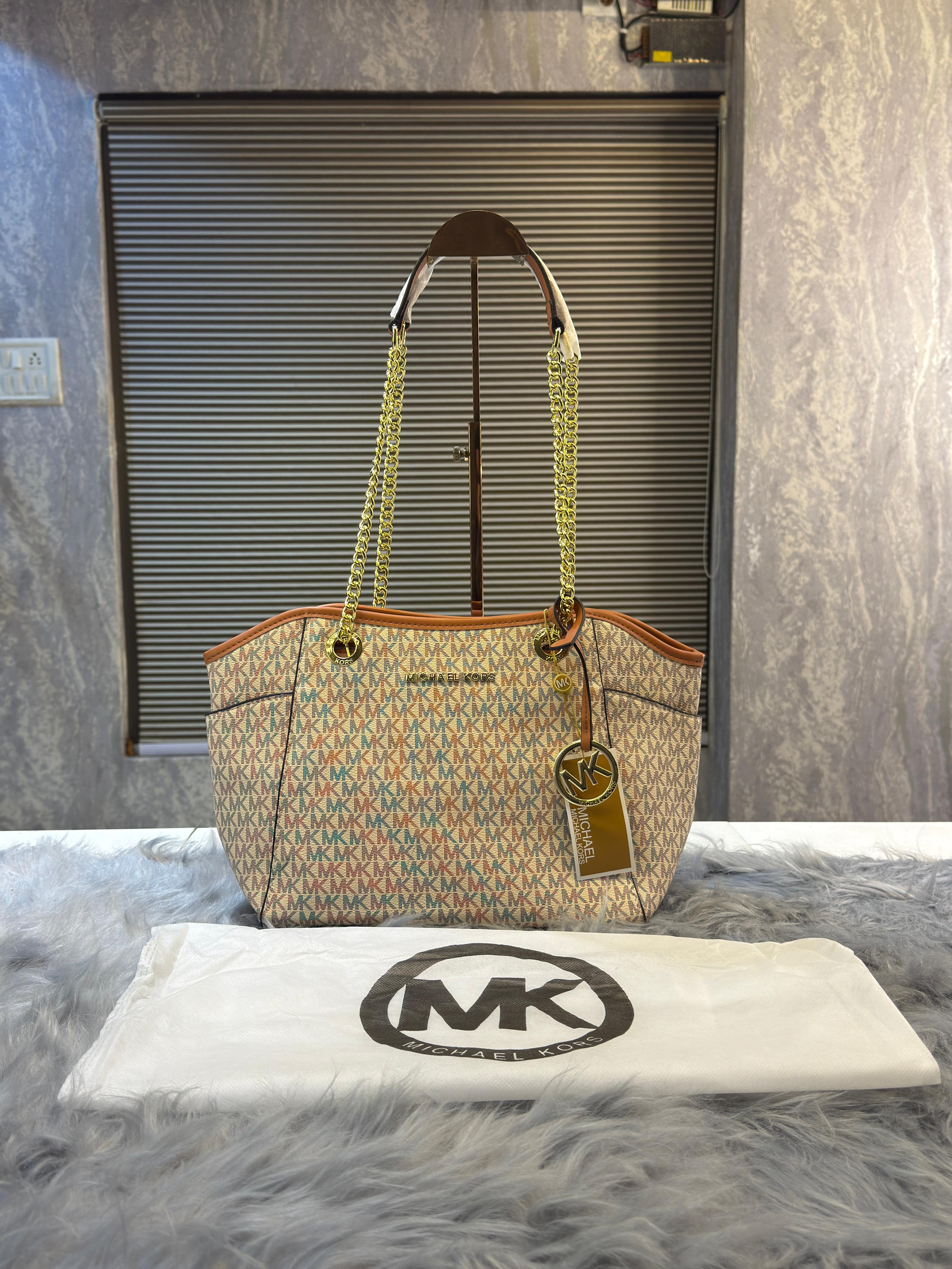 Michaell Korrs Jet Set Travel Chain Shoulder Tote Bag Witch Dust Bag