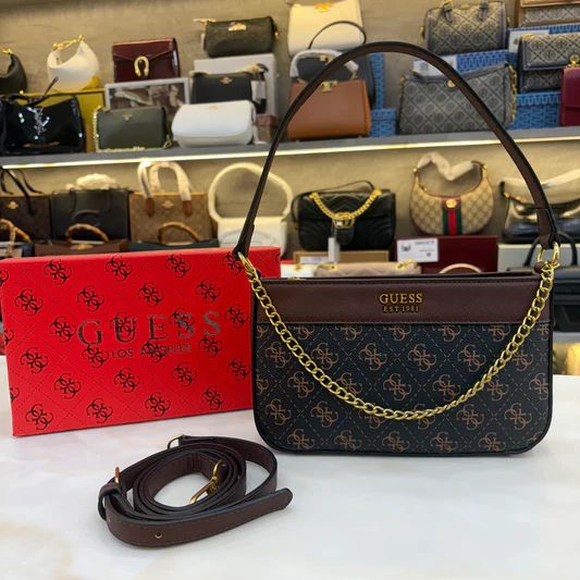 Gues Katey Mini Top Zip Shoulder Bag with box premium quality