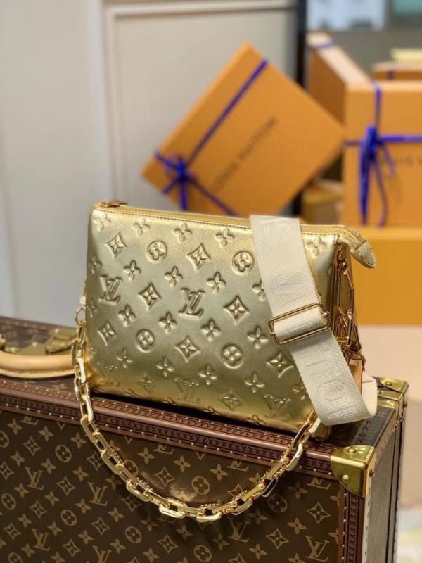 Louiis Vuitton Coussin PM bag made from monogram embossed puffy lambskin Bag with Double Box premium quality