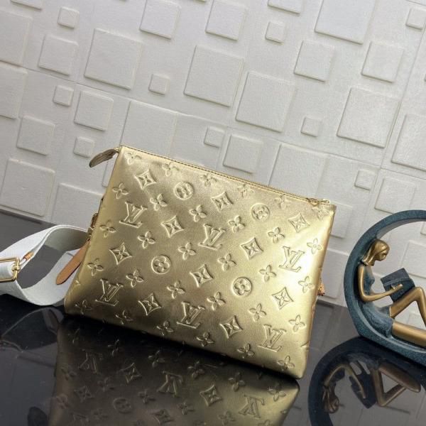 Louiis Vuitton Coussin PM bag made from monogram embossed puffy lambskin Bag with Double Box premium quality