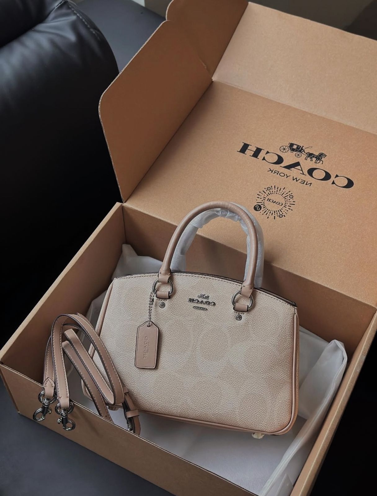 Coacch Savannah Carryall Stachel Bag With Box Dustbag Slingbelt