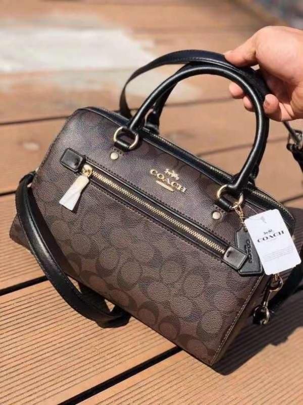 Coaach Rowan Satchel Signature Canvas Crossbody Bag with box premium quality