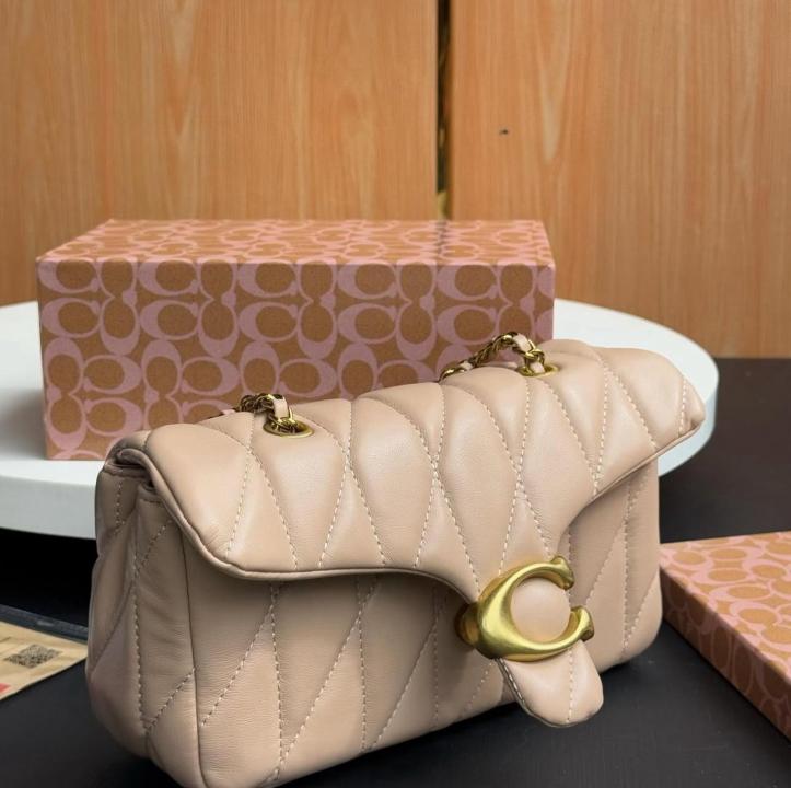 Coachh Tabby Leather Shoulder Bag With Box Dust bag Bill