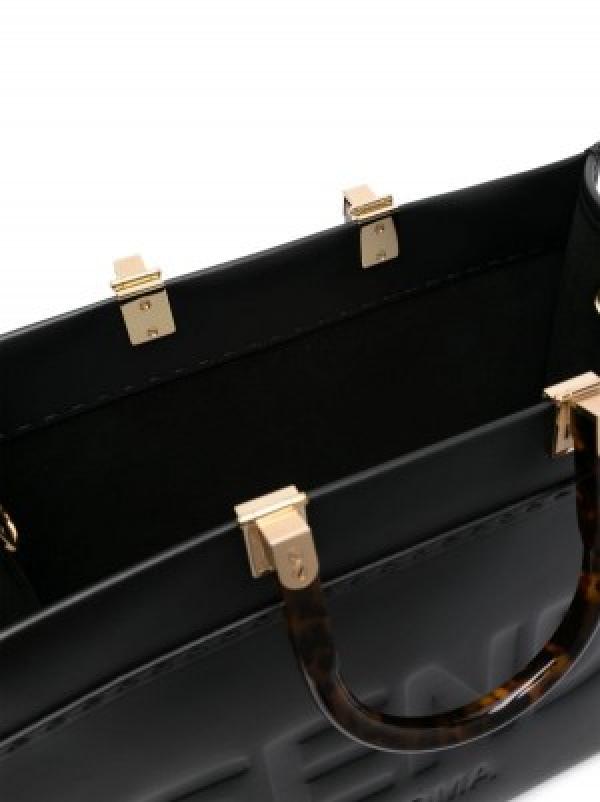 Fendii roma plain ladies trendy leather handbag big size