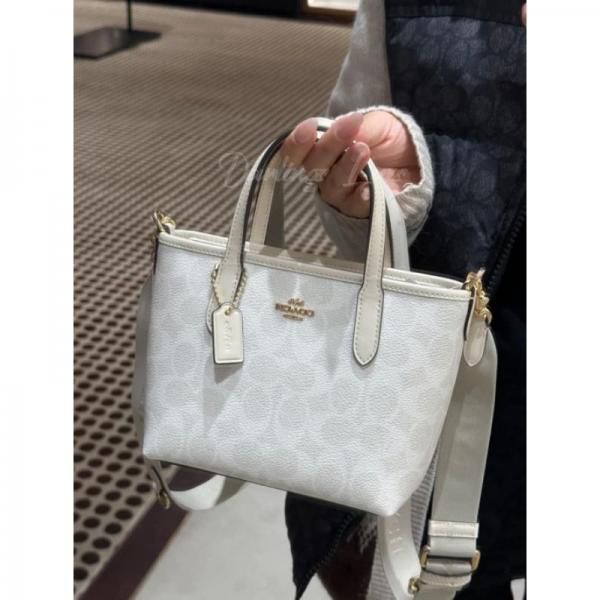 Coacch city mini tote bag in signature canvas bag with box premium quality