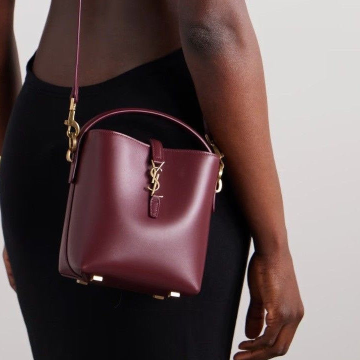saiint luarent bucket bag with og box