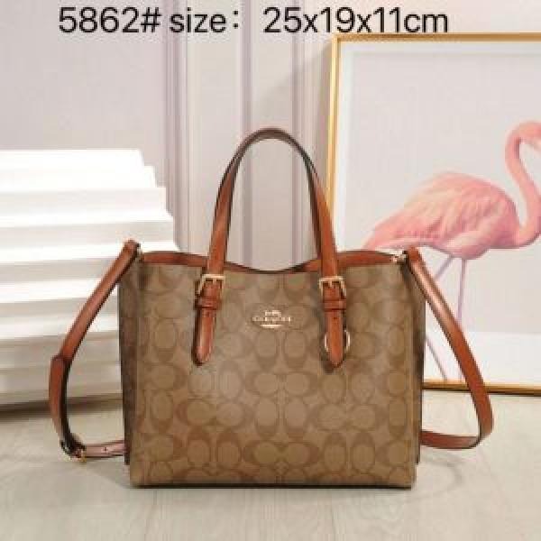 Coachh Mollie Leather Tote Bag With Dust Bag & Shoulder Strap