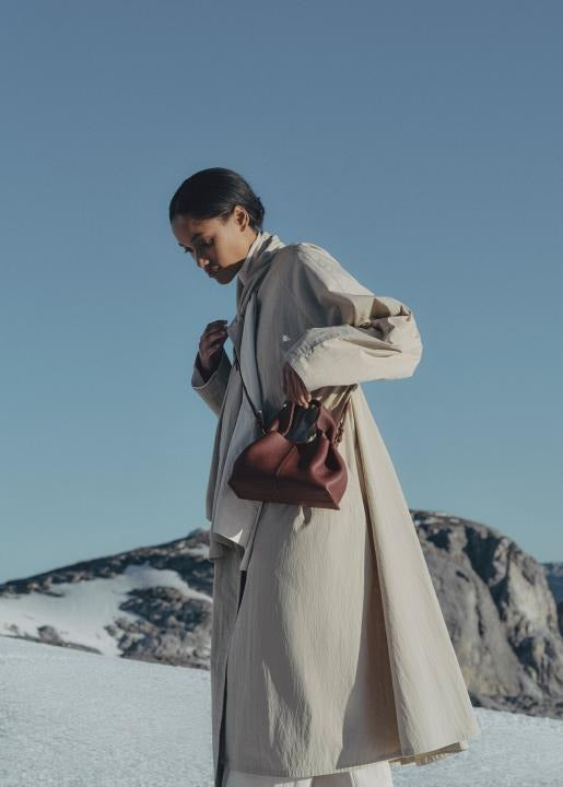 Pollene Numero Neuf Leather Shoulder Bag with box
