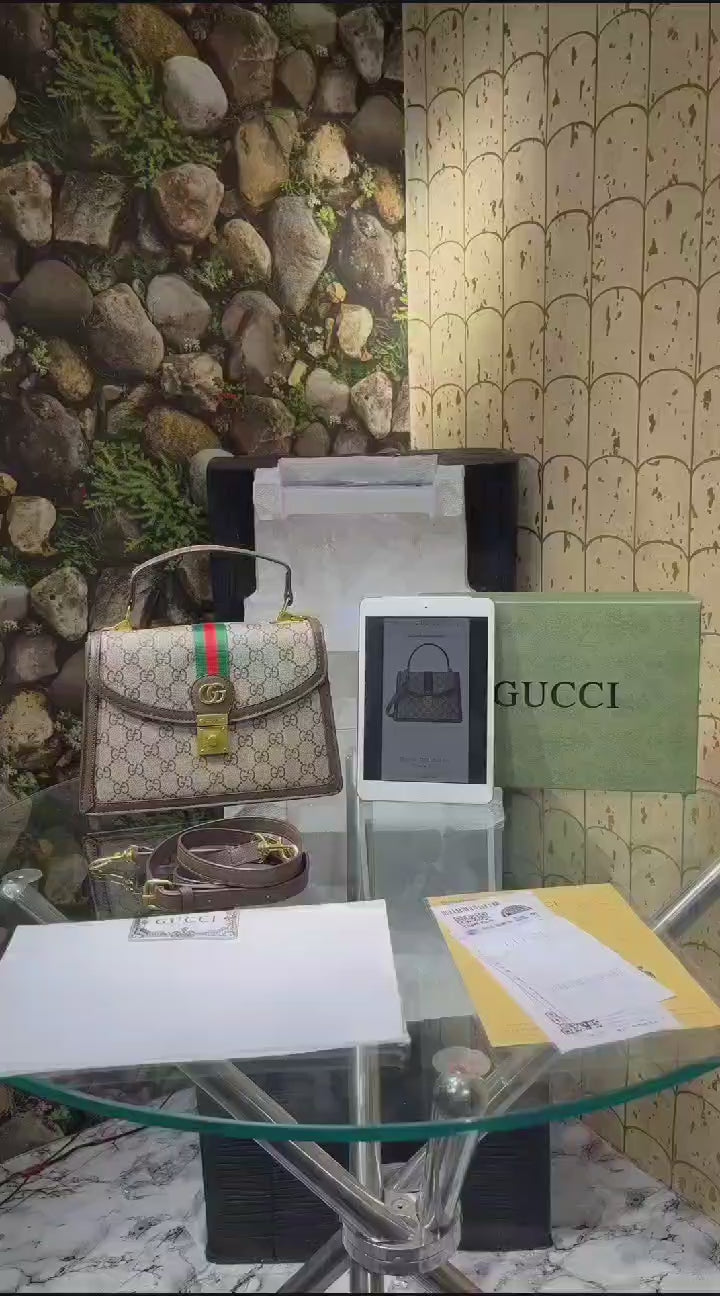Gucci ophidia gg supreme top handel bag with Folding-box bigsize