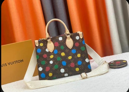 LOUIS VUITTON LV x Yayoi Kusama On The Go PM Tote Bag