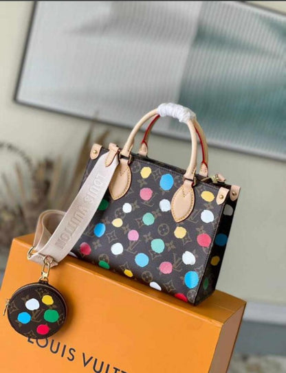 LOUIS VUITTON LV x Yayoi Kusama On The Go PM Tote Bag