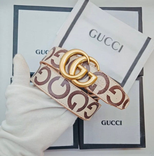 GUCCI GG PRINT BELT WID OG BOX DUST BAG