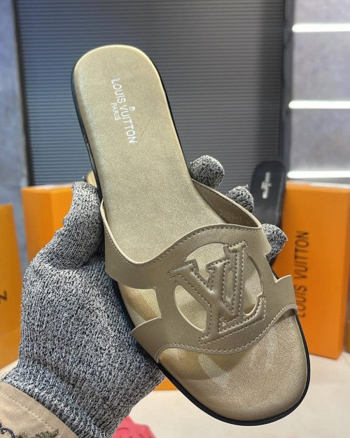 LOUIS VUITTON FLATS BACK SLIDE WITH BRAND BOX