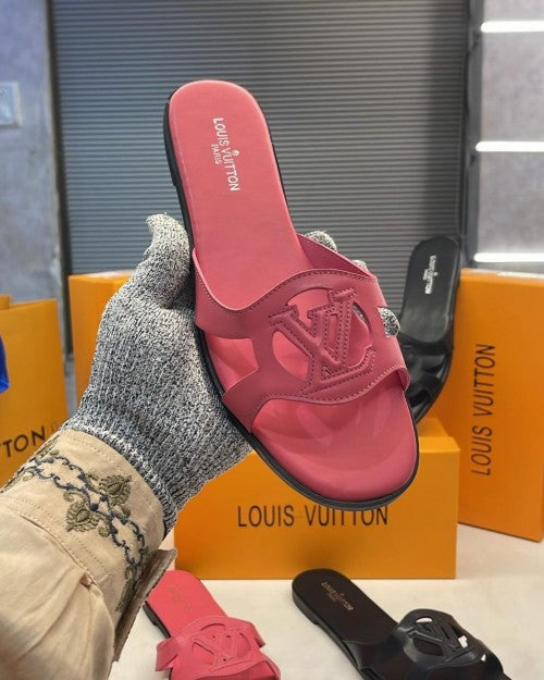 LOUIS VUITTON FLATS BACK SLIDE WITH BRAND BOX