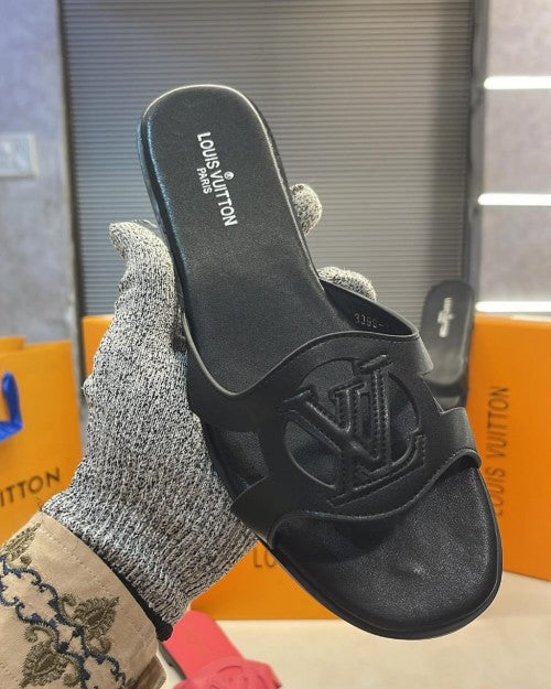 LOUIS VUITTON FLATS BACK SLIDE WITH BRAND BOX